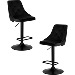 Изображение товара Набор 2 шт стул барный DOBRIN JOSEPH BLACK (черный велюр (MJ9-101))