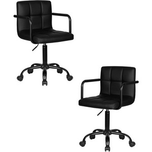 Изображение товара Набор 2 шт стул компьютерный - компьютерное кресло для персонала DOBRIN TERRY BLACK (черный)