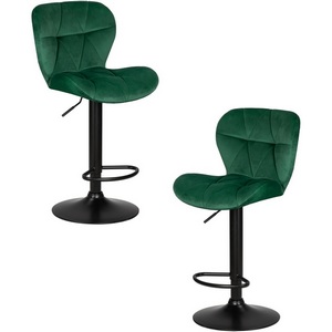 Изображение товара Набор 2 шт стул барный DOBRIN BARNY BLACK (зеленый велюр (MJ9-88))