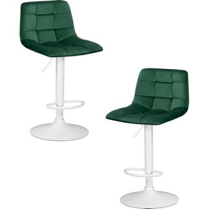 Изображение товара Набор 2 шт стул барный DOBRIN TAILOR WHITE (зеленый велюр (MJ9-88))