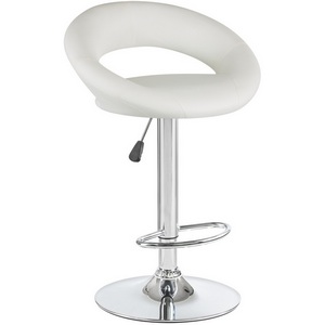 Изображение товара Стул барный (белый) 5001-LM MIRA MIRA, цвет сиденья белый, основания хром