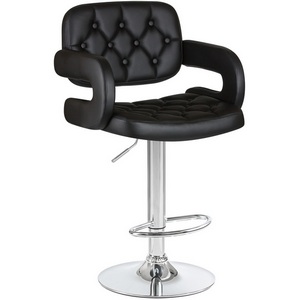 Изображение товара Стул барный TIESTO (чёрный) 3460-LM TIESTO, цвет сиденья черный, основания хром