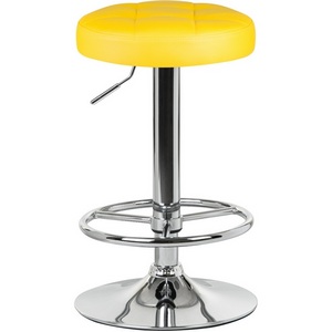 Изображение товара Табурет барный (жёлтый) 5008-LM BRUNO BRUNO, цвет сиденья желтый, основания хром