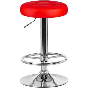 Изображение товара Табурет барный (красный) 5008-LM BRUNO BRUNO, цвет сиденья красный, основания хром
