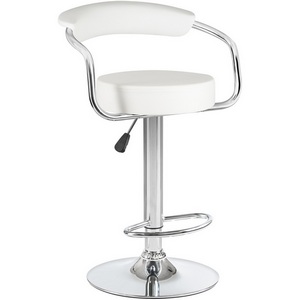 Изображение товара Стул барный (белый) 5013-LM MARTA MARTA, цвет сиденья белый, основания хром