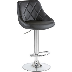Изображение товара Стул барный (чёрный) 5007-LM LOGAN LOGAN, цвет сиденья черный, основания хром