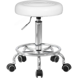 Изображение товара Табурет мастера BILLY (белый) 3051-LM BILLY, цвет сиденья белый, основания хромированная сталь