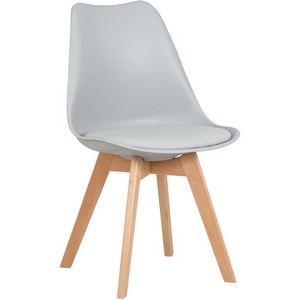 Изображение товара Стул обеденный (ножки светлый бук, цвет сиденья светло-серый (GR-01)) 635PP-LMZL JERRY SOFT SOFT, (GR-01), основания бук