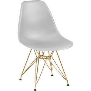 Изображение товара Стул обеденный DSR (ножки золотые, цвет светло-серый (GR-01)) 638APP-LMZL DSR, сиденья (GR-01), основания золото