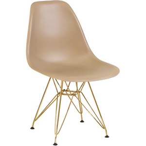 Изображение товара Стул обеденный DSR (ножки золотые, цвет (GR-03)) 638APP-LMZL DSR, сиденья бежевый (GR-03), основания золото