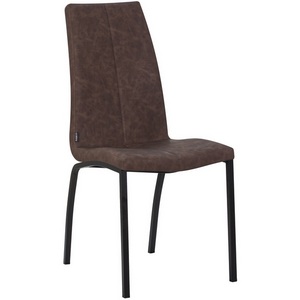 Изображение товара Стул для гостиной коричневые обеденный (черные ножки, коричневая винтажная экокожа (RU-05)) 304S-LML-MARK 304S-LML-MARK, черные (RU-05)