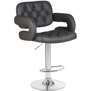 Изображение товара Стул барный TIESTO (серый) 3460-LM TIESTO, цвет сиденья серый, основания хром