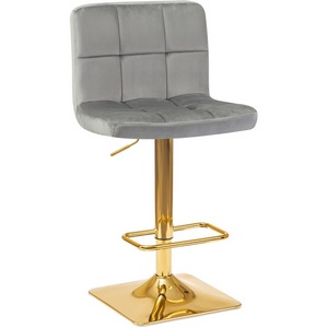 Изображение товара Стул барный (серый велюр (MJ9-75)) 5016-LM GOLDIE GOLDIE, цвет сиденья серый (MJ9-75), основания золото