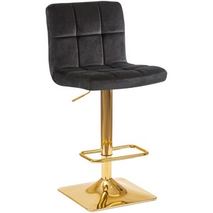 Изображение товара Стул барный (черный велюр (MJ9-101)) 5016-LM GOLDIE GOLDIE, цвет сиденья черный (MJ9-101), основания золото