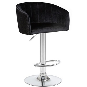 Изображение товара Стул барный (черный велюр (1922-21)) 5025-LM DARCY DARCY, цвет сиденья черный (1922-21), основания хром