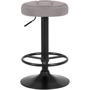 Изображение товара Табурет барный (серый велюр (MJ9-75)) 5008_BlackBase-LM BRUNO BLACK BLACK, цвет сиденья серый (MJ9-75), основания черный