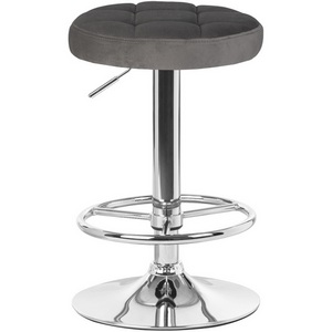Изображение товара Табурет барный (серый велюр (MJ9-75)) 5008-LM BRUNO BRUNO, цвет сиденья серый (MJ9-75), основания хром