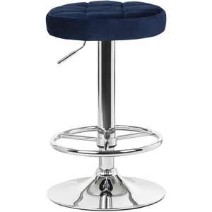 Изображение товара Табурет барный (синий велюр (MJ9-117)) 5008-LM BRUNO BRUNO, цвет сиденья синий (MJ9-117), основания хром