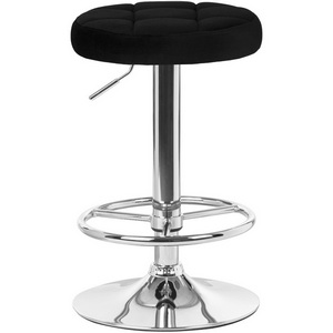 Изображение товара Табурет барный (черный велюр (MJ9-101)) 5008-LM BRUNO BRUNO, цвет сиденья черный (MJ9-101), основания хром