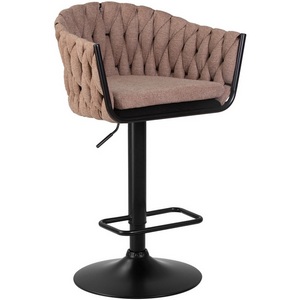 Изображение товара Стул барный (коричневая ткань (LAR 275-3)) 9690-LM LEON LEON, цвет сиденья коричневый 275-3), основания черный