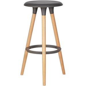 Изображение товара Табурет барный ROYCE (ножки светлый бук, цвет темно-серый (GR-04)) 652PP-LMZL ROYCE, сиденья (GR-04), основания бук