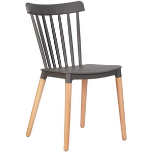 Изображение товара Стул обеденный (ножки светлый бук, цвет темно-серый (GR-04)) 687PP-LMZL THEO THEO, сиденья тёмно-серый (GR-04), основания бук