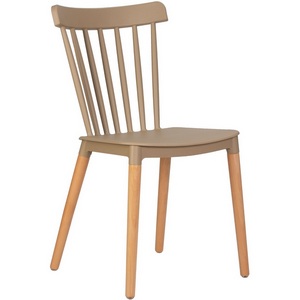 Изображение товара Стул обеденный (ножки светлый бук, цвет (GR-03)) 687PP-LMZL THEO THEO, сиденья бежевый (GR-03), основания бук