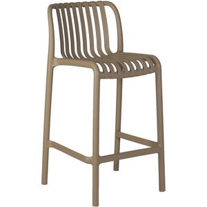 Изображение товара Стул с подставкой для ног с каркасом из пластика полубарный (бежевый) 777-1PP-LMZL CHLOE CHLOE, цвет бежевый