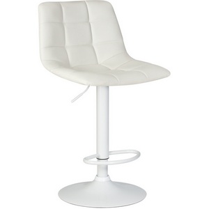 Изображение товара Стул барный (белый PU) 5017_WhiteBase-LM TAILOR WHITE WHITE, цвет сиденья белый, основания белый