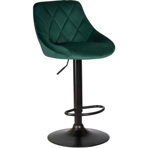 Изображение товара Стул барный (зеленый велюр (MJ9-88)) 5007_BlackBase-LM LOGAN BLACK BLACK, зеленый (MJ9-88), цвет основания черный