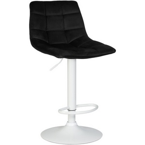 Изображение товара Стул барный (черный велюр (MJ9-101)) 5017_WhiteBase-LM TAILOR WHITE WHITE, цвет сиденья черный (MJ9-101), основания белый