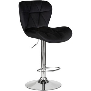 Изображение товара Стул барный BARNY (черный велюр (MJ9-101)) 5022-LM BARNY, цвет сиденья черный (MJ9-101), основания хромированная сталь