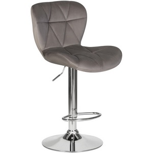 Изображение товара Стул барный BARNY (серый велюр (MJ9-75)) 5022-LM BARNY, цвет сиденья серый (MJ9-75), основания хромированная сталь