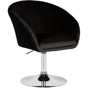 Изображение товара Кресло дизайнерское (черный велюр (1922-21)) 8600-LM 8600-LM, цвет сиденья черный (1922-21), основания хром