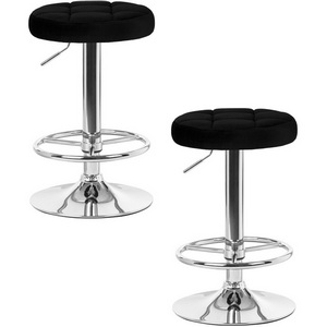 Изображение товара Набор 2 шт Табурет барный DOBRIN BRUNO (черный велюр (MJ9-101))