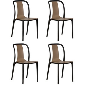 Изображение товара Набор 4 шт Стул обеденный DOBRIN ADAM (черный/бежевый)