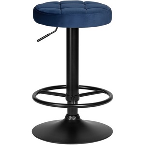 Изображение товара Табурет барный (синий велюр (MJ9-117)) 5008_BlackBase-LM BRUNO BLACK BLACK, цвет сиденья синий (MJ9-117), основания черный