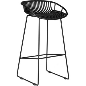 Изображение товара Стул с подставкой для ног с каркасом из пластика барный (черный) 775APP-LMZL FRANK FRANK, цвет черный