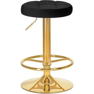 Изображение товара Табурет барный (черный велюр (MJ9-101)) 5008_GoldBase-LM BRUNO GOLD GOLD, цвет сиденья черный (MJ9-101), основания золото