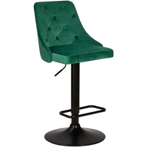 Изображение товара Стул барный (зеленый велюр (MJ9-88)) 5021_BlackBase-LM JOSEPH BLACK BLACK, цвет сиденья зеленый (MJ9-88), основания черный