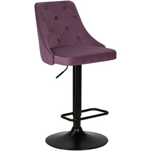 Изображение товара Стул барный (пудрово-сиреневый велюр (MJ9-52)) 5021_BlackBase-LM JOSEPH BLACK BLACK, цвет сиденья пудрово-сиреневый (MJ9-52), основания черный
