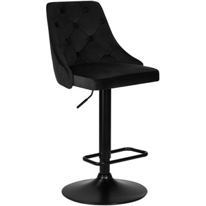 Изображение товара Стул барный (черный велюр (MJ9-101)) 5021_BlackBase-LM JOSEPH BLACK BLACK, цвет сиденья черный (MJ9-101), основания