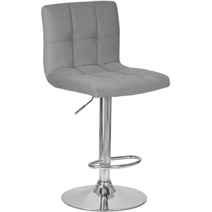 Изображение товара Стул барный (серый велюр (MJ9-75)) 5006-LM CANDY CANDY, цвет сиденья серый (MJ9-75) основания хром