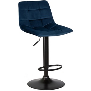 Изображение товара Стул барный (синий велюр (MJ9-117)) 5017_BlackBase-LM TAILOR BLACK BLACK, цвет сиденья синий (MJ9-117), основания черный