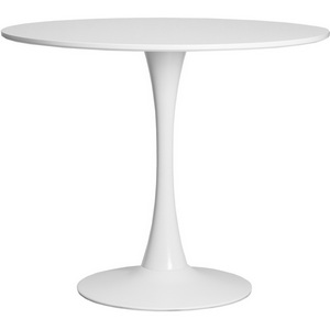 Изображение товара Стол обеденный (белая столешница, белое основание) 219TD-LMZL MIA MIA, цвет столешницы белый, основания белый (круглая столешница)