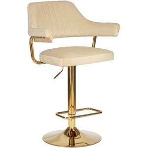 Изображение товара Стул барный CHARLY (бежевый велюр (MJ9-10)) 5019_Golden-LM 5019_Golden-LM, цвет сиденья бежевый (MJ9-10), основания золото