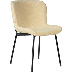 Изображение товара Стул обеденный MILO (черные ножки, кремовый букле (UF992-02))