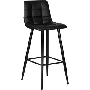 Изображение товара Стул барный DOBRIN NICOLE (черные матовые ножки, черная экокожа (P-01))