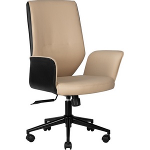 Изображение товара Стул для офиса руководителяв с нагрузкой 100 кг DOBRIN MAXWELL (кремово-черный)