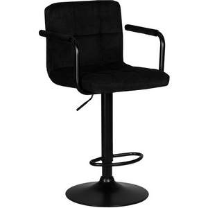 Изображение товара Стул барный DOBRIN KRUGER ARM BLACK (черный вельвет (LAR-E2041-52))